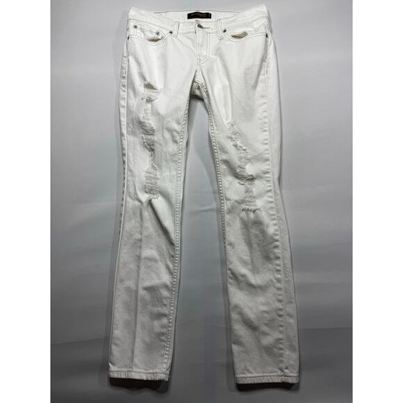 Levi's 524 Women's Too Super Low Skinny White Denim Jeans - Size 7M (30x30) READ - Picture 1 of 7
